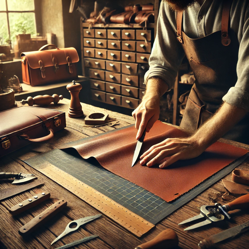 Cutting Leather to make Breifcase